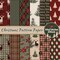 Paper Plaid Woodland Scrapbook Specialty Paper Double Sided Xmas Craft Paper For DIY Card Making Photo Album Decor, 6 x 6 Inch